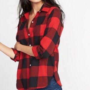3X Old Navy Red and Black Buffalo Plaid Button Down Flannel